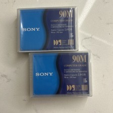 Lot of 2 - Sony 90M Computer Grade Data Cartridge 2GB DDS Digital Data Storage picture
