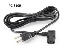 10ft Right-Angle AC Power Cord Cable w/ 3-Conductor PC Power Connector, PC-310R picture