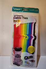 Cable Ties Wrap It Storage Self Gripping (20 Pack) Assorted Colors NEW picture