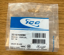 ICC MODULE COUPLER CAT 5e BLACK IC107C5EBK UPC 633758015059 picture