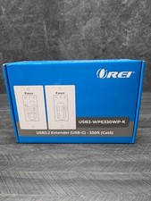 OREI USB 3.2 Wall Plate Over Ethernet Cat6 Extender 330ft Range USB3-WPE330WP-K picture