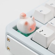 Artisan Cat Resin Keycap 1U Size Openable Design MX Switch Compatible Keyboard picture
