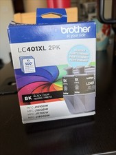 BROTHER LC401XL 2PK BLACK Ink Cartridges Exp: 2028/12 picture