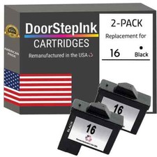 DoorStepInk Compatible Ink Cartridge for Lexmark 16 Twin Black-USA picture