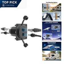 2 in 1 RJ45 Ethernet and DC Pass Through Wall Socket for Starlink Gen 3 Mini RV picture