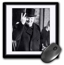 3dRose Vintage Photo Of Winston Churchill.jpg MousePad picture