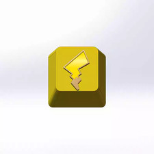Pokémon Pikachu Tail Zinc-Aluminum Alloy Transparent Keycap picture