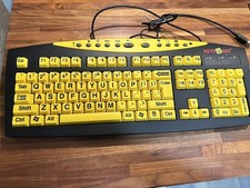 AbleNet Keys U See Large Print Multimedia USB Keyboard Wired QWERTY YKB-LP-YUSB picture