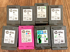 LOT 8 HP61XL Empty Genuine Virgin Mix Color Black Ink Carts Used 1 Time HP 61 XL picture