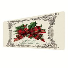 A Festive-Style Desk Mouse Pad Featuring a Merry Christmas Design with a Red A picture