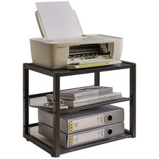 YMYNY 3 Tiers Desktop Printer Stand 17.32x13.78x11.02 in Black UHPT001B picture