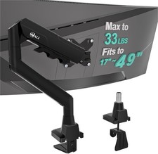 Heavy Duty Single Monitor Arm for 17-49 Inch Flat Curved Ultrawide Screens, u... picture