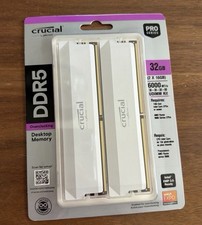 Crucial Pro DDR5-6000 32GB RAM Kit (16GBx2) White UDIMM Gaming Memory picture