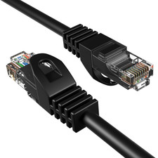 Cat5e Ethernet Patch Cord LAN Network Cable RJ45 UTP 1.5FT – 20FT Pack Lot Black picture