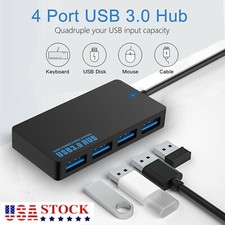 4-Port USB 3.0 Hub 5Gbps Portable Compact for PC Mac Laptop Notebook Desktop picture