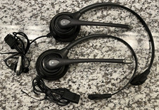 Lot of 2 Plantronics Black Bluetooth Single Ear Headset/Headband picture