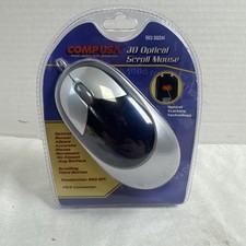 Compusa 3D Optical Scroll Mouse Computer Wired NEW IN PACKAGE  picture
