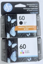 GENUINE NEW HP 60 (CC640WN/CC643WN) Black/ Tri Color Ink Cartridges - New Sealed picture
