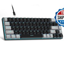 MageGee MK-Box 60% Mechanical Gaming Keyboard 68 Keys LED Red Switch Black/Grey picture