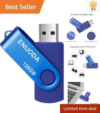 Elegant 128GB USB Drive:  Swivel Design with Plug & Play Convenience picture