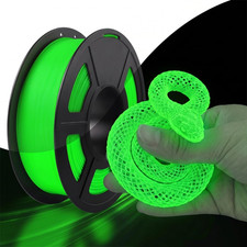 250G 95A TPU 3D Printer Filament, 1.75Mm Glow in the Dark Green, Soft TPU picture