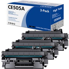 3PK CE505A Toner Cartridge for HP 05A Black LaserJet P2035 P2055N P2055X Printer picture