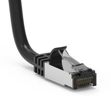 25ft Cat8 Shielded S/FTP RJ45 Ethernet Patch Cable, Booted, Black, 40Gbps picture