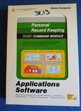 TI-99/4/4A PERSONAL RECORD KEEPING PHM 3013 Cartridge w/ Manual & Original Box picture