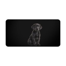 Black Labrador Puppy Desk Mat Cute Puppy Mouse Pad for Dog Lovers picture