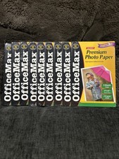 🔥 Lot Of 9 Packs • Office Max Glossy Premium Photo Paper • 4x6 • 5 Sheets/Pack picture
