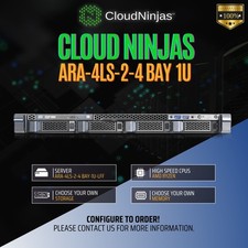 Cloud Ninjas ARA-4LS-2 4 Bay 1U Server AMD Ryzen 7 7700X DDR5 NVMe 2x 350W PSU picture
