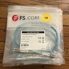 QTY 10 of FS.com OM3 50/125 Multimode Fiber Patch Cable - 1M Length - New picture