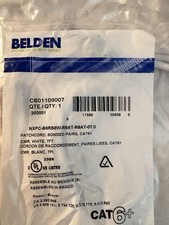 NEW Belden 7FT CAT 6+ Bonded Pair Patchcord 16 White 1 Blue SEALED C601109007 picture