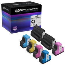 7PK Ink Set for HP 02 HP02 BLACK COLOR PhotoSmart 3310xi D7260 D7460 D7245 C5185 picture