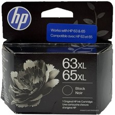 HP 63XL / 65XL Black Ink Cartridge In Retail Box Not Expired 63XL/65XL picture
