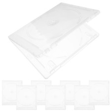 8Pcs Reusable Transparent Ps Dual Disc Storage Box Cd Case Organizer picture