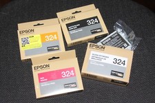 Epson UltraChrome P400 Lot 4 Gloss Optimizer Matte Black Orange Red T324 T324120 picture