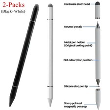 2-PACK 3-in-1 Magnetic Metal Capacitive Stylus Pens for iPad/Samsung/Apples picture