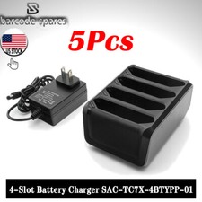 5PCS 4-Slot Battery Charger for Zebra TC70 TC72 TC75 TC77 SAC-TC7X-4BTYPP-01 picture