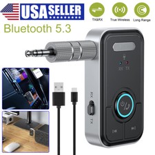 Wireless Bluetooth 5.3 Transmitter Receiver 2-in-1 Adapter Audio 3.5mm Jack Aux picture