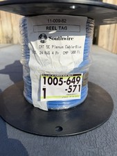 Southwire 300 ft. Blue 24/4 Solid CU CAT5e CMP (Plenum) Data Cable Roll Broken picture