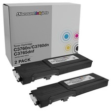 DI Compatible Toner Cartridges for Dell 331-8429 W8D60 EHY (Black, 2-pack) picture