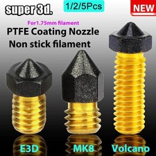 3PC MK8 Volcano Brass PTFE Nozzle Coated Filament 0.8mm For 3D Printer Ender 3 picture