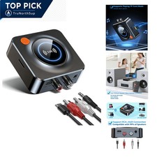 Bluetooth Receiver for Home Stereo RCA Aux Adapter Supports TF Card Black picture