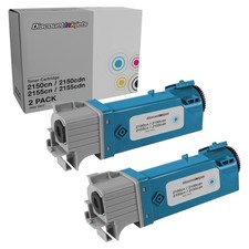 2PK CYAN 331-0716 Toner for Dell 769T5 High Yield 2150 2155 2150cdn 2150cn 2155c picture