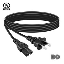 6ft AC Power Cord Cable For Samsung UN55C5000QF UN55C6300SF UN55C6400RF 2-Prong picture