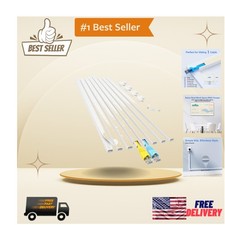 8-Piece White Cord Hider Kit - 113-Inch Self-Adhesive Solution for Clean Spaces picture