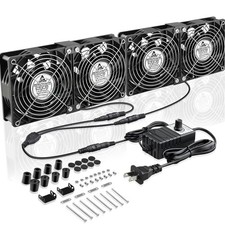 GDSTIME 4x120mm Powerful Computer Fans with AC Powered 100V-240V Variable Spe... picture