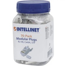 Intellinet 790505 Kabel Modular Connector RJ45 Cat6A 50 Pack Pro Line Contat picture