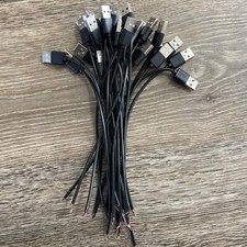 9in USB Male to Bare Wire Cable USB2.0 2pin DIY Pigtail (LOT OF 25) POWER 26AWG picture